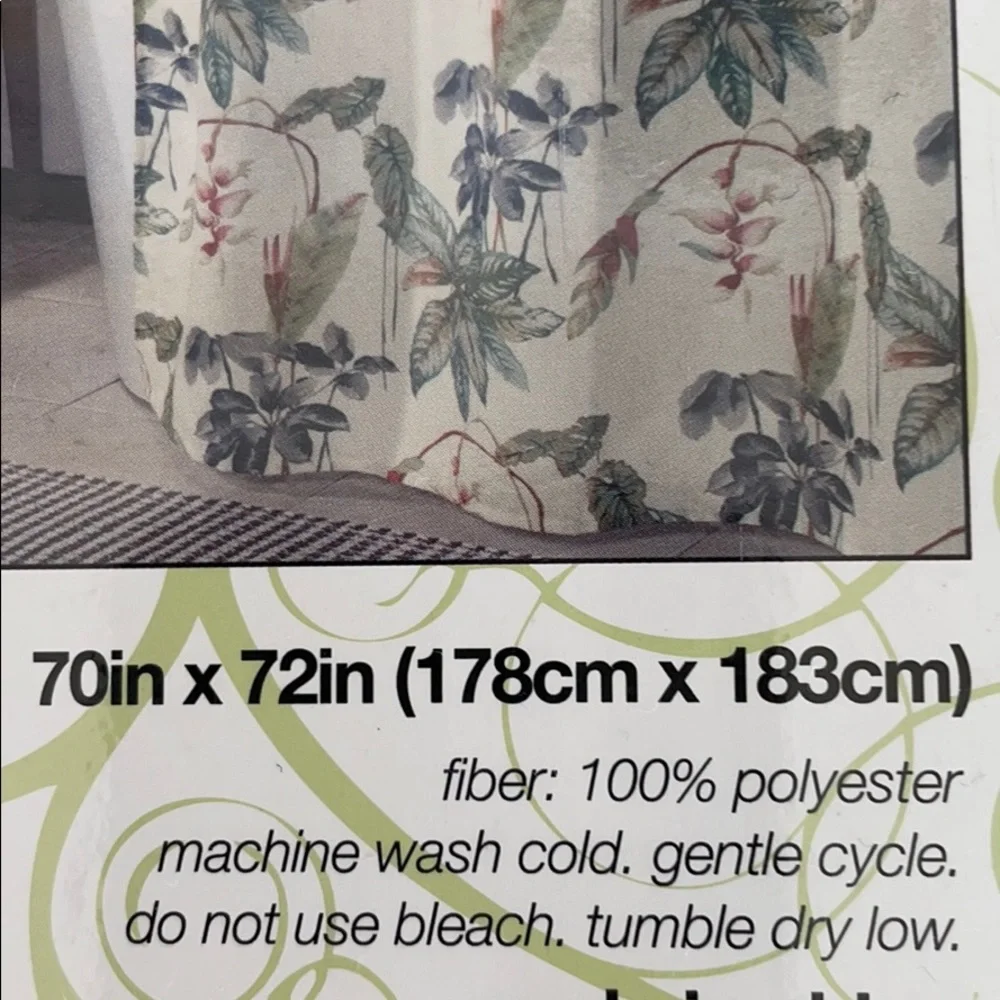 Floral Shower Curtain by Cascade